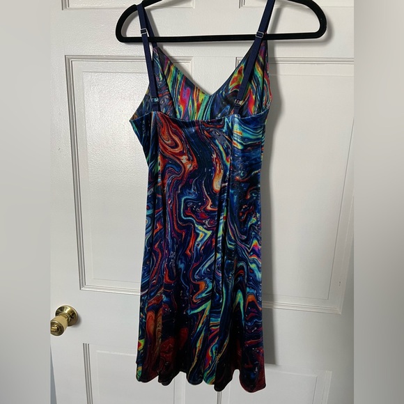 Blackmilk I Bleed Gasoline Velvet Longline Strappy Dress - Picture 2 of 3